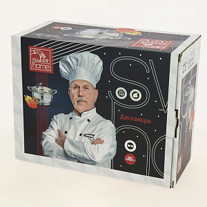 Кастрюля 3,2л SWEET HOME Дискавери стеклянная крышка ручки из нержавеющей стали нержавеющая сталь 000000000001189603