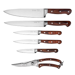 Набор ножей с подставкой 7 предметов TALLER Саффолк нержавеющая сталь 000000000001009096