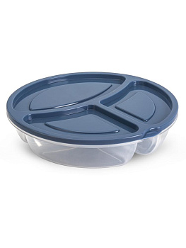 Контейнер пищевой 650мл круглый с отделениями в ассортименте пластик 000000000001228397