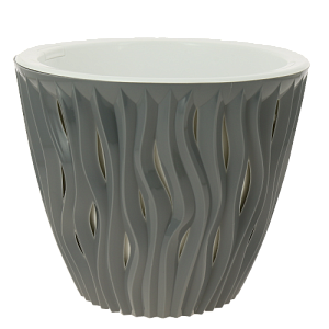 Кашпо со вставкой Вдохновение 1,6л цвет Серый 18612 артикул КШ-5403 пластик 000000000001194615