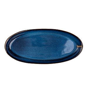 Блюдо овальное 30,5х13,6х2,7см DE'NASTIA синий керамика 000000000001210846