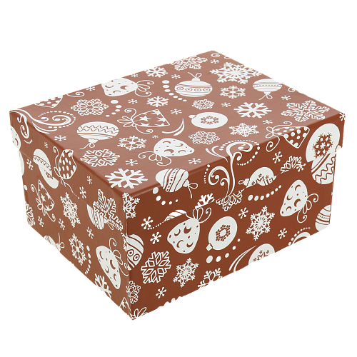 Коробка подарочная 210x170x110мм РУТАУПАК Елочные игрушки прямоугольная 000000000001208355