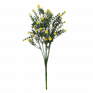 Цветок искусственный зелень 29см с мелкими жёлтыми цветочками 000000000001218446