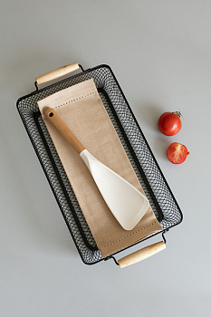 Ложка для мультиварки29x7смDE'NASTIAдеревянная ручка молочный бук/силикон/нейлон 000000000001228987