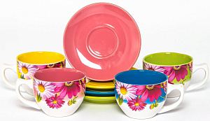 Набор чайный 8 предметов (чашка 220мл-4шт/блюдце-4шт) ELRINGTON Ромашка подарочная упаковка керамика 000000000001205647