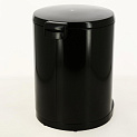Урна для мусора 6л чёрный корпус чёрная вставка система SOFT CLOSE плавное опускание крышки PRIMANOVA M-E41-06-06 000000000001201713