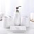 Набор для ванной 4 предмета Bonjour мыльница дозатор для мыла 2стакана белый керамика 000000000001211484