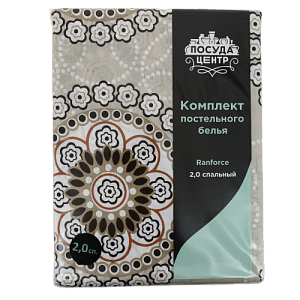 Комплект постельного белья 2-спальный ПОСУДА ЦЕНТР круги 80%хлопок20%полиэстер 000000000001185321