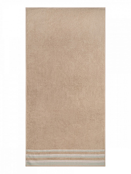 Полотенце махровое LUCKY Бордюр точки 450gsm 70x140 100% хлопок, бежевый D100292 000000000001227635