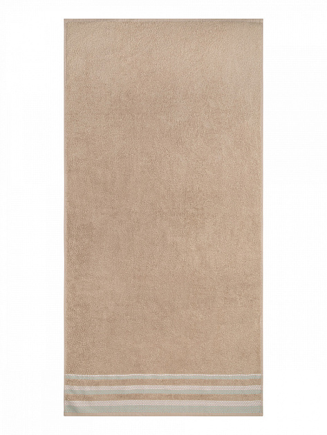 Полотенце махровое LUCKY Бордюр точки 450gsm 70x140 100% хлопок, бежевый D100292 000000000001227635