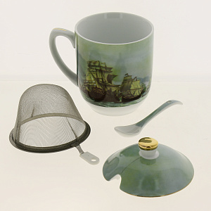 Кружка-заварник с ложкой, 350мл 000000000001171134