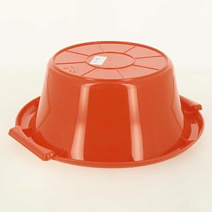 Таз 5л ШЕФ ПОЛИМЕР круглый с ручками. Прочный. При нагрузках не деформируется. Пригоден для пищевых продуктов. Красный. Полипропилен 000000000001209407