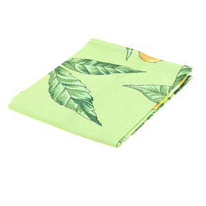 Полотенце вафельное 35х50см Collorista Лимоны 160гр оливковое 100%хлопок 000000000001206751