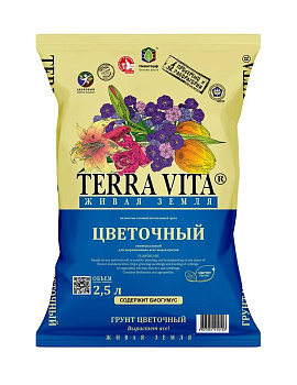 Грунт цветочный 2,5л Живая Земля Торфогрунт 000000000001221711