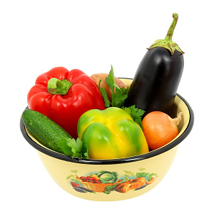 Миска 3,5л СТАЛЬ-ЭМАЛЬ с деколью эмалированная 000000000001022607