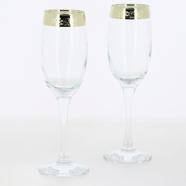 Набор бокалов для шампанского 2шт ПРОМСИЗ Нежность стекло 000000000001214380