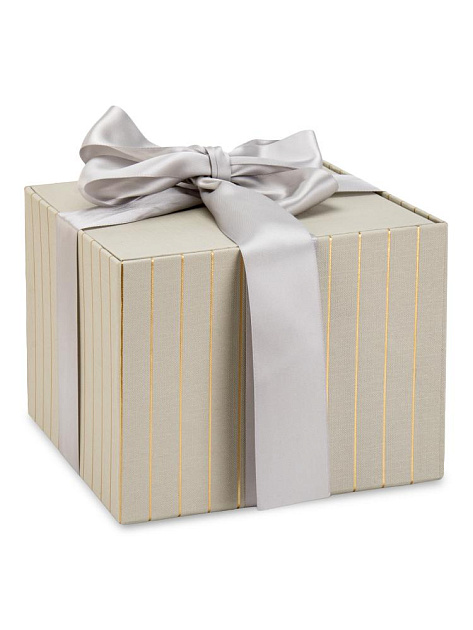 Коробка подарочная Куб 19х19х14см ПОЛОСКА в ассортименте картон 000000000001229169