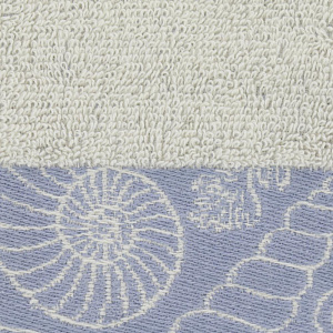 Полотенце 40х60см DE'NASTIA РАКУШКИ (новые) молочный/лаванда хлопок 000000000001208562