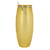 Ваза стеклянная бочка 23,5 см, тонировка Светлое золото с ленточкой Раффа 7735/230/c102 000000000001191050