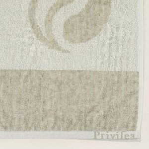 Полотенце махровое 75х150см PRIVILEA Сауна плотность 400гр/м2 бежевое хлопок87% лен13% 000000000001206203
