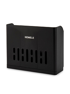 Подставка для столовых приборов 20х7х15,5см черный пластик 000000000001228326