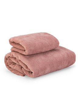 Набор полотенец 35х75см+140х70см розовый микрофибра полиэстер 000000000001218069