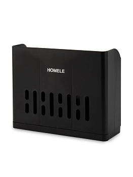 Подставка для столовых приборов 20х7х15,5см черный пластик 000000000001228326