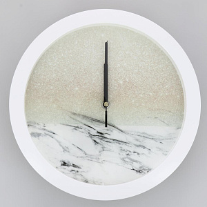 Часы  Мрамор с роз. кварц П1-7/7-556 с блестками 000000000001190956