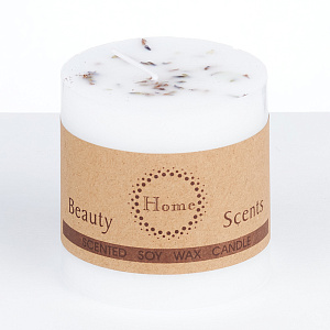 Свеча 7х7,5см классическая колонна Кофе 000000000001209188