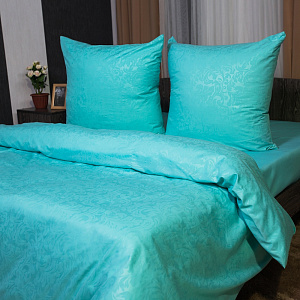 Пододеяльник DE'NASTIA 175х210см бирюза 100%Микрофибра C010323 000000000001109609