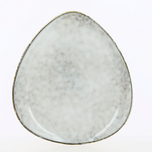 Блюдо овальное 21х18,5см серый глазурованная керамика 000000000001213873