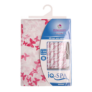 Штора для ванной комнаты IQ-Spa, 180х200 см, ПВХ 000000000001126393