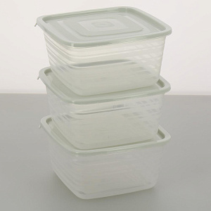 "Контейнер для продуктов (СВЧ) ""Унико"" квадратный 0,9л набор 3шт. С213
" 000000000001106102