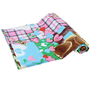 Комплект постельного белья 1,5-спальный Сладкие сны Мишка и зайчик 100%хлопок поплин 110гр/м рисунок 1575 000000000001176748