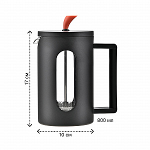 Френч-пресс 800мл BRAVO боросиликатное стекло 000000000001221817