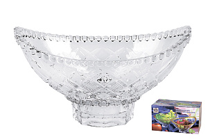 Ваза сервировочная 21х13.5х10см на ножке Стекло,KR080 000000000001193598