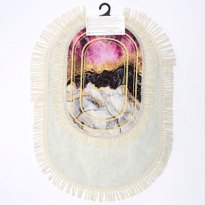 Набор ковриков 2шт (60х100см, 50х60см) ALAS EV TEKSTIL овальные полиэстер 000000000001212095