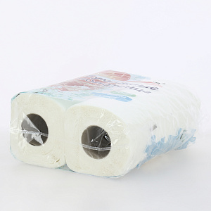 Полотенце бумажное 2 рулона 1 слой НОВАЯ ЛИНИЯ Белое первичная целлюлоза 000000000001214929