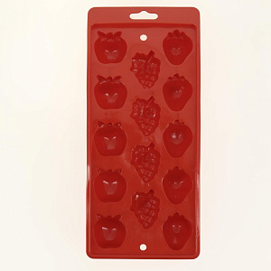 Форма для льда 11х25см FACKELMANN Фрукты 14 ячеек пластик 000000000001201145