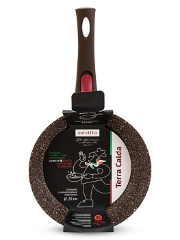 Сковорода 20см SERVITTA TERRA CALDA бакелитовая съемная ручка алюминий 000000000001226058