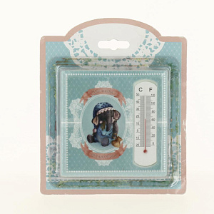 Термометр декоративный арт.43415/12 (10х10см, жидкостный, бытовой в корпусе из доломитовой керамики) / 10*10 000000000001183529