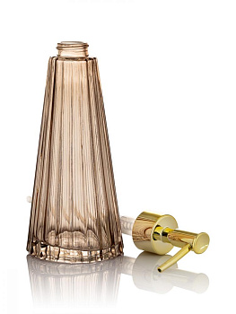 Диспенсер для жидкого мыла DE'NASTIA Граненое стекло коричневый/золотой стекло 000000000001218919