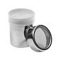 Банка с ситом 7см с крышкой нержавеющая сталь