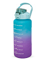 Бутылка для воды 2л  градиент мятный пластик 000000000001228496