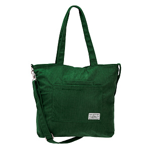 Сумка женская 34x34х7см изумрудный вельвет/полиэстер 000000000001221753