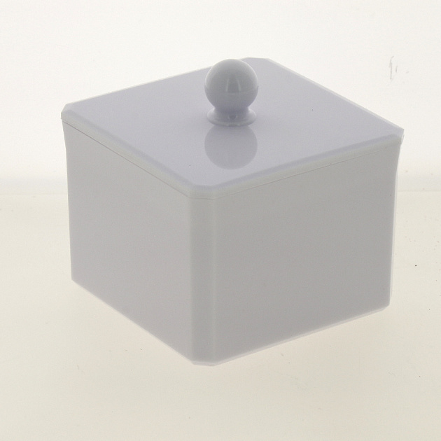 Баночка косметическая CUBE с крышкой, белый, пластикSWP-0910WH 000000000001192305