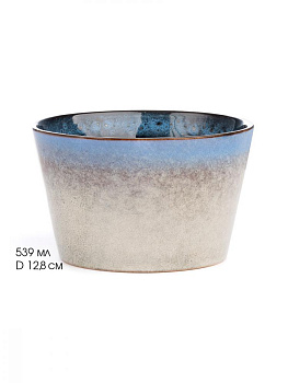 Салатник 12,8см LUCKY Градиент голубой/бежевый керамика 000000000001211771