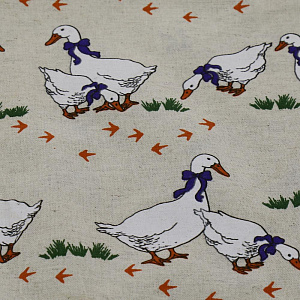 Полотенце YELLOW RABBIT круглое Гусики Серые,65Д,арт032,Состав:70% лен/30% хлопок 000000000001186631