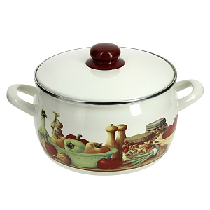 Кастрюля 4л Вилладжо металлическая крышка 000000000001067053