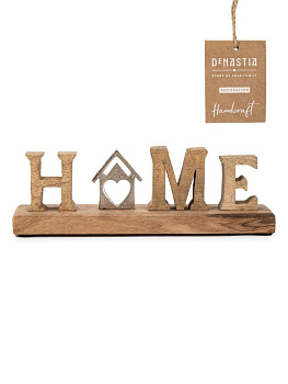 Декоративная фигурка 17х5х7см DE'NASTIA Home на подставке коричневый дерево манго 000000000001229662